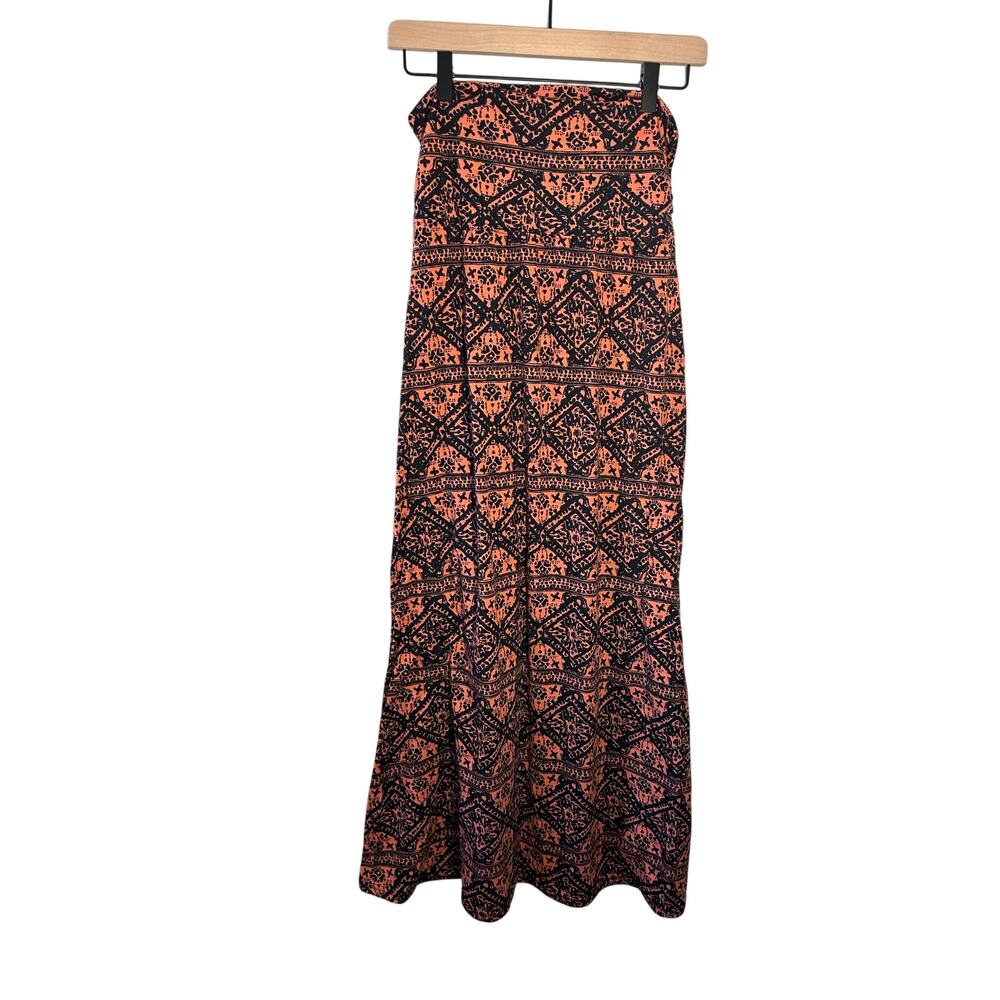 Y2k Vintage Ultra Flirt Maxi Skirt Pink Black Large